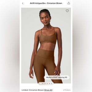 Alo Yoga Intrigue Bra / color: cinnamon brown / size: m